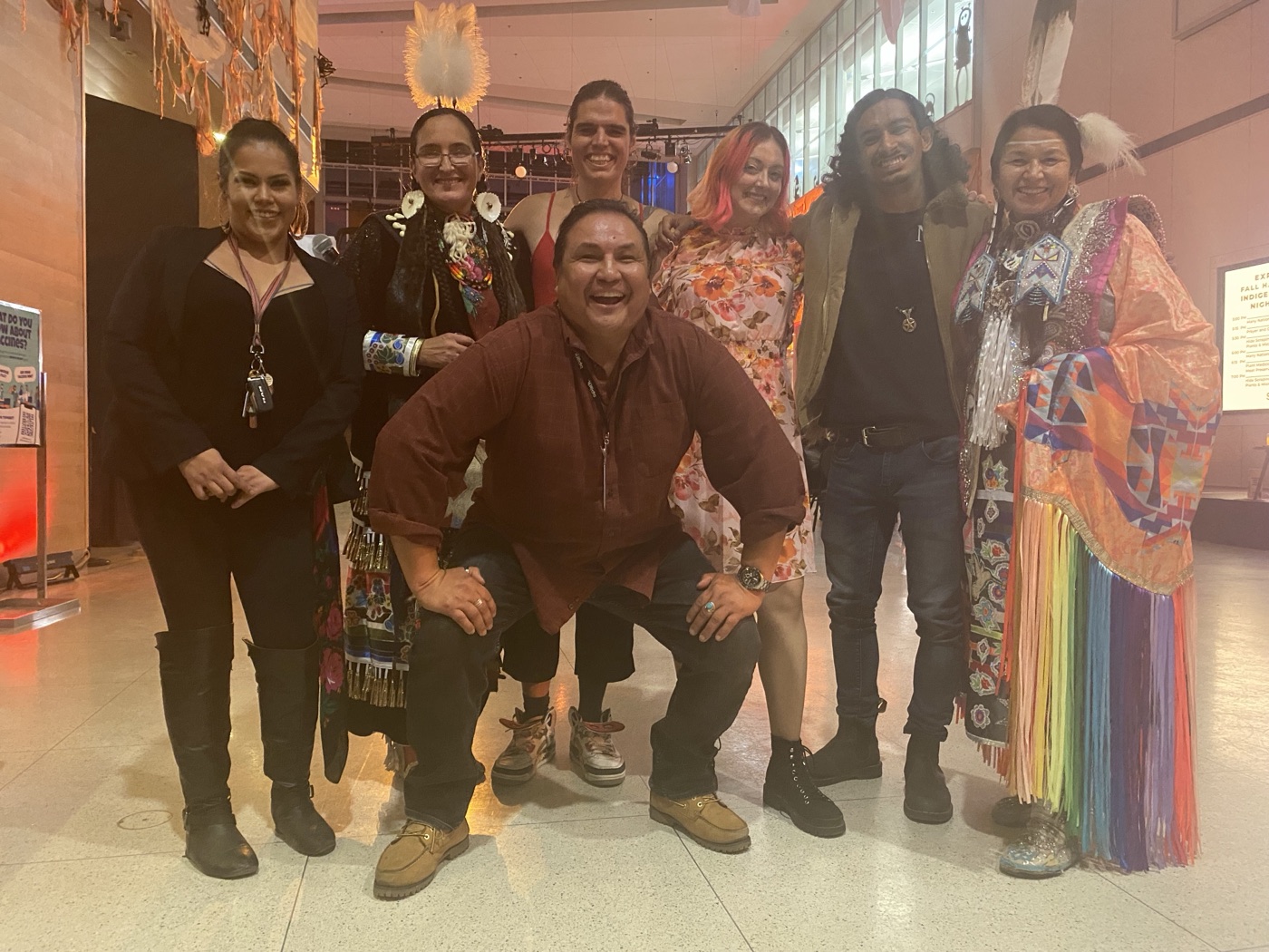 Walter with family and friends at a community gathering
